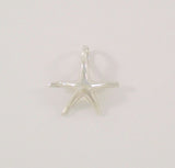 Dainty Signed Vintage Sterling Silver Dimensional Starfish Pendant Sea Star