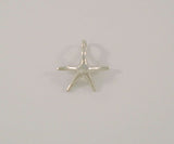 Dainty Signed Vintage Sterling Silver Dimensional Starfish Pendant Sea Star