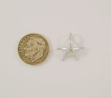 Dainty Signed Vintage Sterling Silver Dimensional Starfish Pendant Sea Star