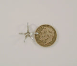 Dainty Signed Vintage Sterling Silver Dimensional Starfish Pendant Sea Star