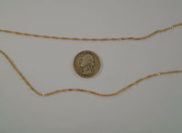 Sparkly  Vintage Arezzo Italian 18K Solid Rose Gold Fancy 2.5mm Twisting Link Chain Necklace 21.5"