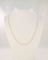 Sparkly  Vintage Arezzo Italian 18K Solid Rose Gold Fancy 2.5mm Twisting Link Chain Necklace 21.5"