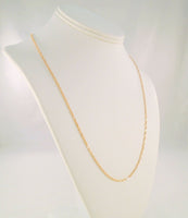 Sparkly  Vintage Arezzo Italian 18K Solid Rose Gold Fancy 2.5mm Twisting Link Chain Necklace 21.5"