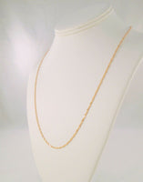 Sparkly  Vintage Arezzo Italian 18K Solid Rose Gold Fancy 2.5mm Twisting Link Chain Necklace 21.5"