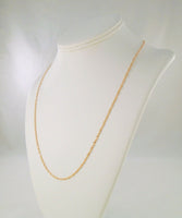 Sparkly  Vintage Arezzo Italian 18K Solid Rose Gold Fancy 2.5mm Twisting Link Chain Necklace 21.5"