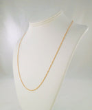 Sparkly  Vintage Arezzo Italian 18K Solid Rose Gold Fancy 2.5mm Twisting Link Chain Necklace 21.5"