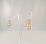 Large 32mm Vinatge Handmade Sterling Silver Intricate Byzantine Knot Drop Dangle Pierced Earrings