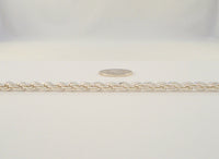 Classic Signed Vintage Sterling Silver 4.8mm Wide Twisted Rope Chain Necklace 18.75" Thick & Heavy