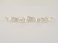 Unusual Detailed Vintage Handcrafted Signed Carved Sterling Silver Bracelet w/ Victorian Zeppelin Train & Boat 23.8mm Wide Curved Panel Links 7.5"